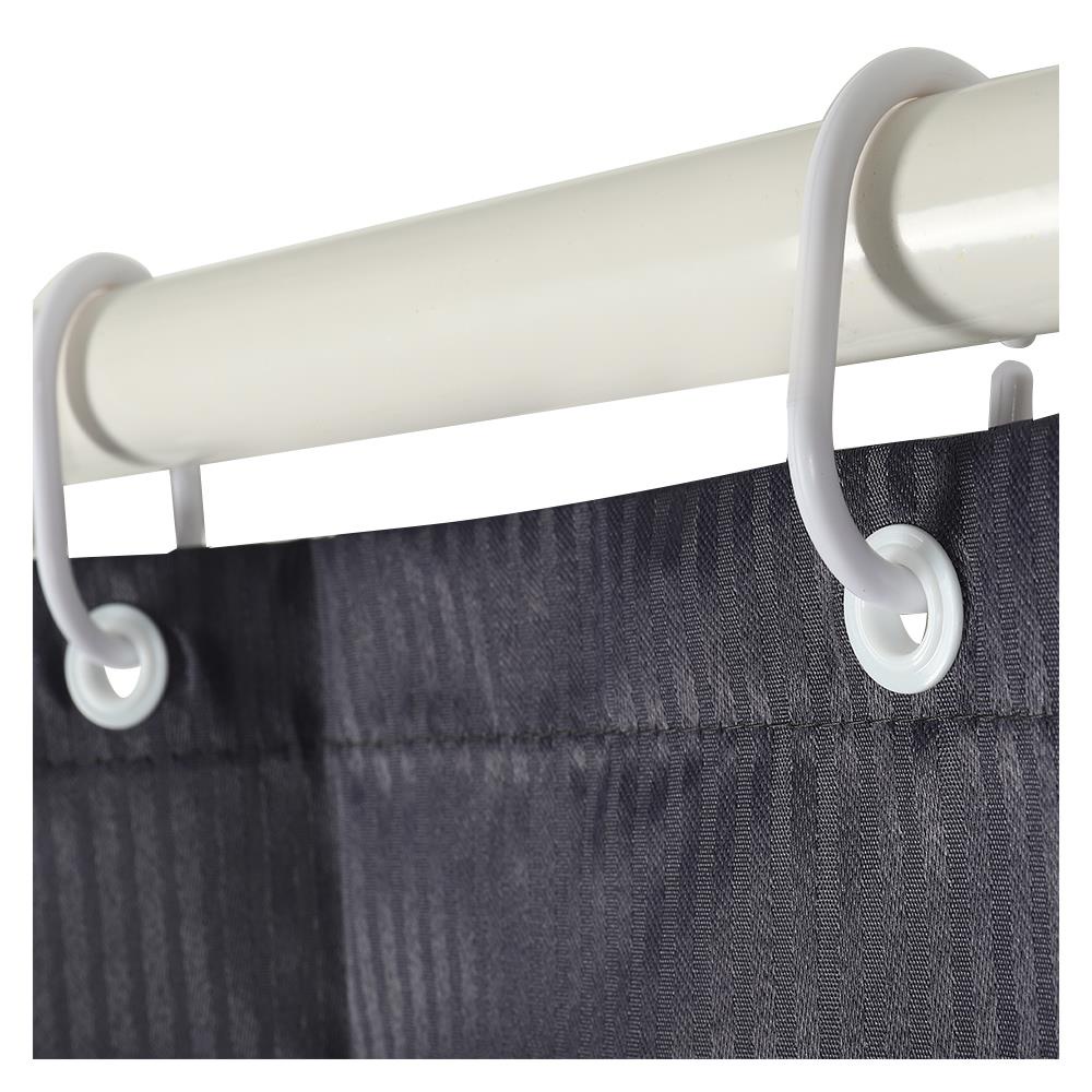 HomeBase MOYA Rèm tắm bằng Polyester ST20Grey W180xD0.1xH180 Cm màu xám