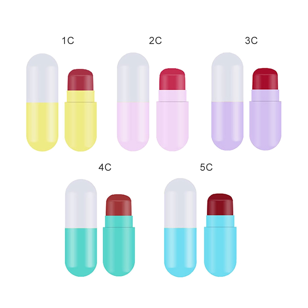 (Hàng Mới Về) Son Môi Dưỡng Ẩm Chống Dính Cốc Chống Thấm Nước Thiết Kế Hình Viên Thuốc Độc Đáo