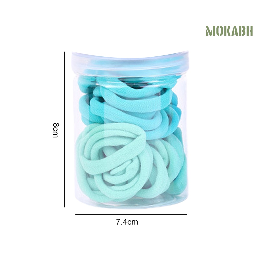 Hộp 50 Dây Cột Tóc Dày Dặn Siêu Co Giãn Chống Trượt Màu Sắc Tinh Khiết