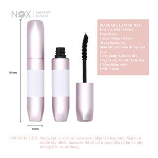 Mascara NOX làm cong mi 8g