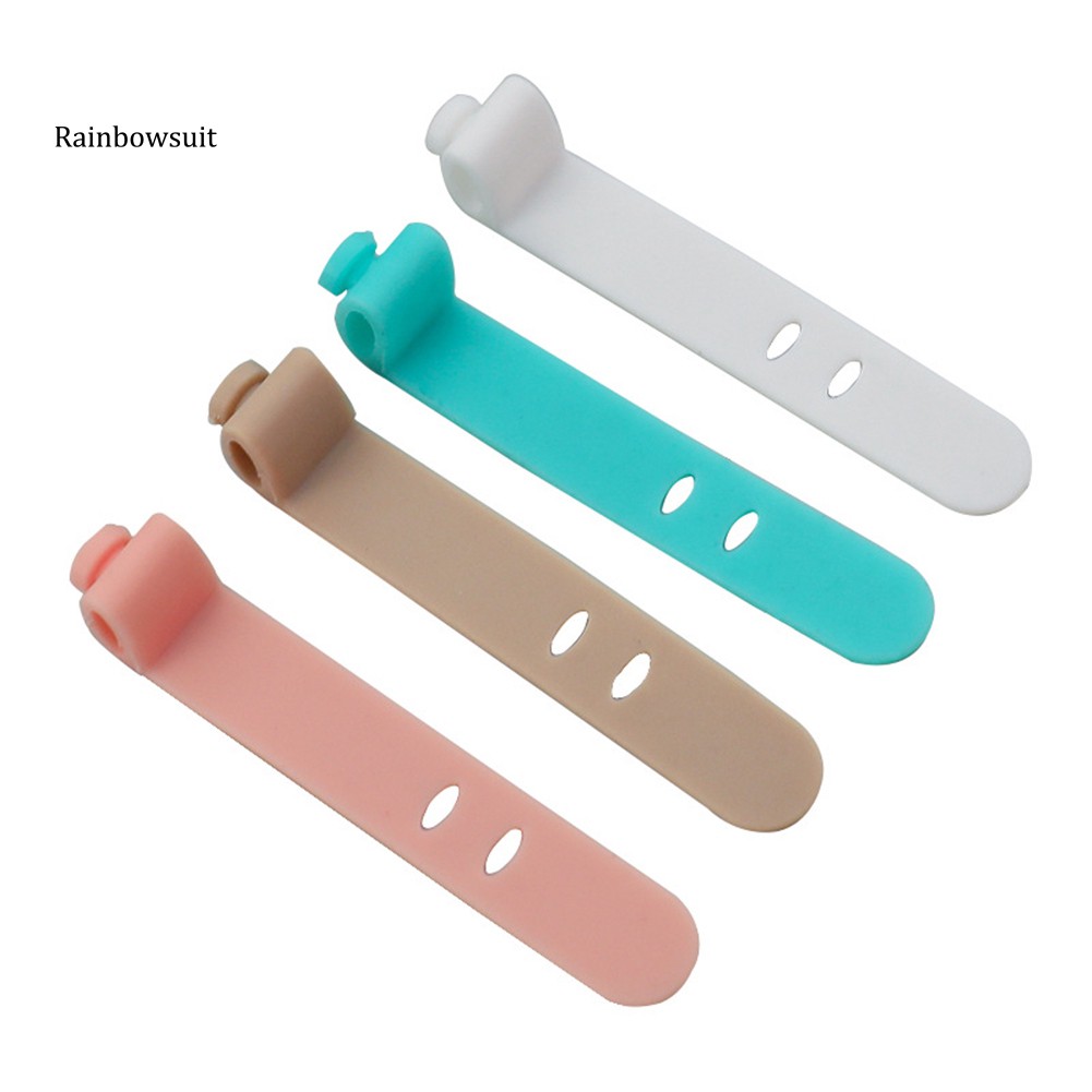 Set 4 dây quấn cáp sắp xếp gọn gàng bằng silicon cao cấp tiện dụng