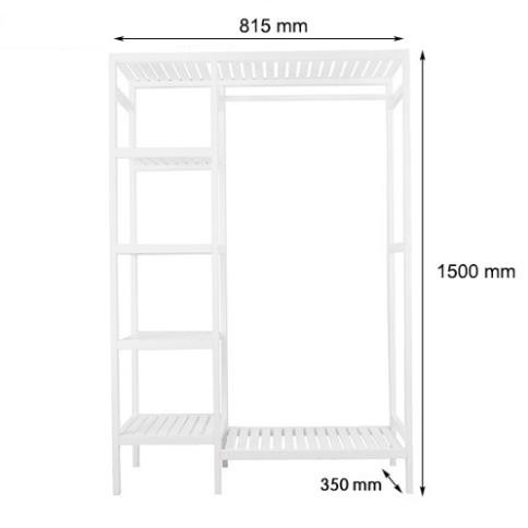 [FREESHIP]  Tủ Treo Quần Áo 2 Buồng Gỗ Thông Newzealand Nội Thất Kiểu Hàn DOUBLE HANGER Lắp Ráp Kích Thước 97x35x150