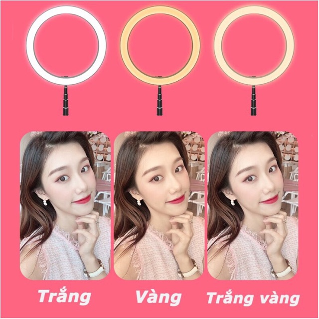 Đèn livestream bán kính 26cm coa thể thu gọn coa 3 độ ảnh sáng