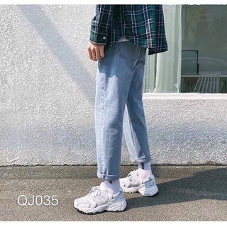 QJ035 - QUẦN JEAN BAGGY NAM BASIC XANH BẠC