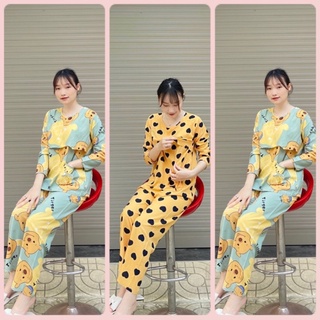 Bộ đồ lanh lụa dài tay mặc bầu , sau sinh và cho con bú lanh loại 1 không co không nhăn