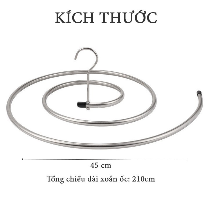 Móc phơi chăn tiện lợi dang xoắn bằng inox không rỉ chịu trọng tải 10kg [Freeship từ 50k 88191 koreastore88