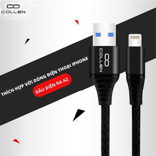 Dây sạc nhanh iPhone - Collen - chống đứt gãy - sạc nhanh - truyền dữ liệu - hoàn thiện cao cấp