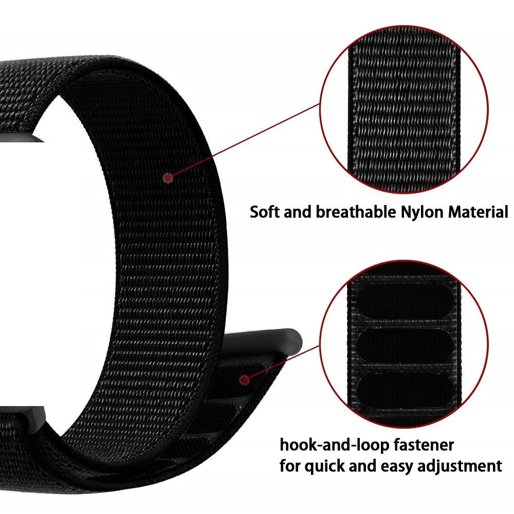 Dây Đeo Đồng Hồ Bằng Nylon Mềm Thoáng Khí Cho Apple Watch 41 / 40 / 38mm 49 / 45 / 44 / 42mm Ultra / 8 / 7 / SE / 6 / 5 / 4 / 3 / 2 / 1
