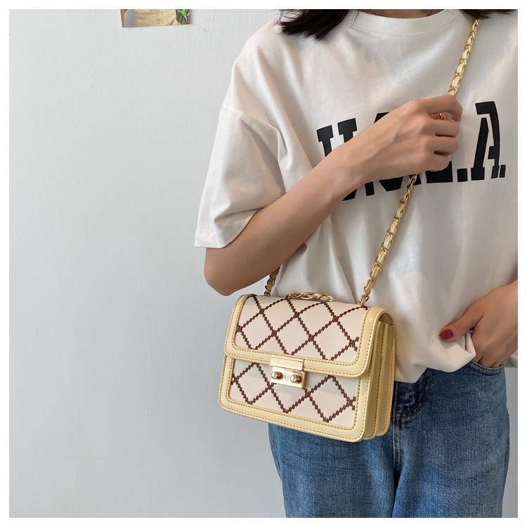 Túi Xách Nữ, Túi Đeo Chéo Dây Xích Đan Da Hai Ngăn Cao Cấp BIBO STORE B31