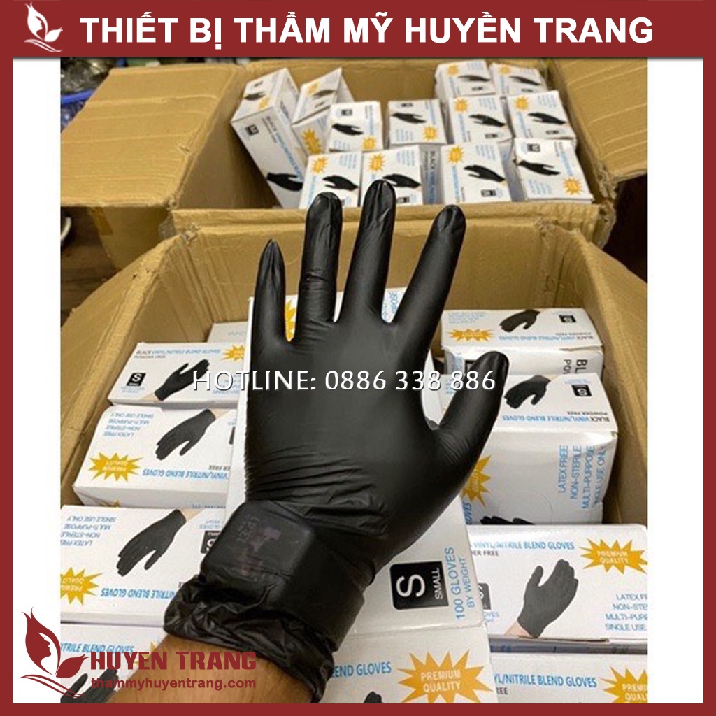 Găng Tay Cao Su Y Tế Có Bột/ Không Bột Size S/M/L LATEX / GLOVES Hộp 100 Chiếc Bao Tay - Thẩm Mỹ Huyền Trang