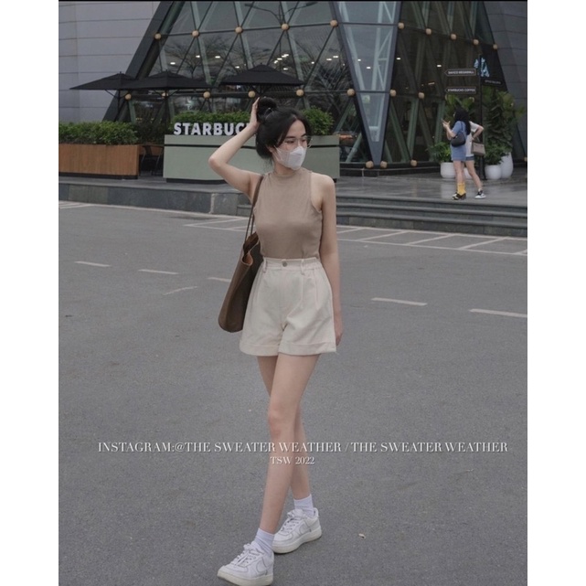 Áo ba lỗ thun gân co dãn basic 03, Áo ba lô basic Hàn Quốc