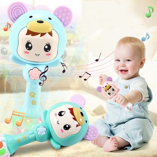 Baby Shaker Sand Hammer Toy Dynamic Rhythm Stick Baby Rattles Kids Musical Party Favor Musical Toys