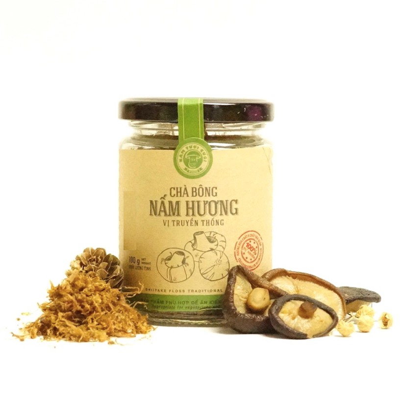 Chà bông nấm hương Nấm Tươi Cười - Ăn chay, Thực dưỡng, Thuần tự nhiên, Giàu protein thực vật