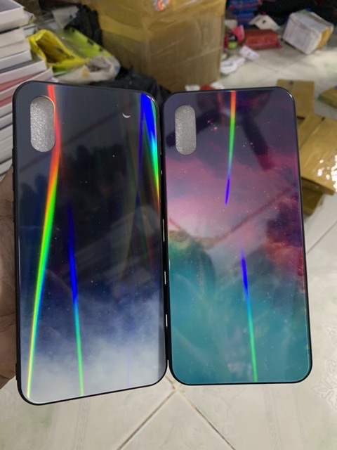 Ốp lưng xiaomi Redmi 9A kiểu kính dạ Quang lấp lánh