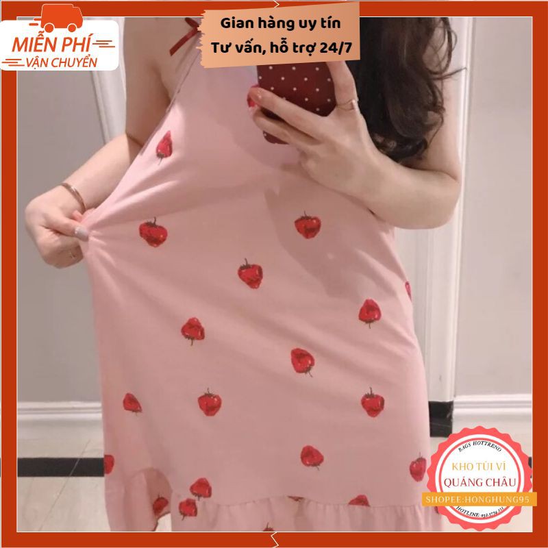 Váy Nữ FREESHIP Đầm Ngủ Sexy Có Đệm Ngực- Váy 2 Dây Hàng Quảng Châu Hot Hit 2021