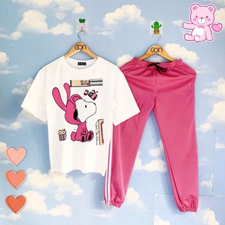 [COMBO TIẾT KIỆM] Set Đồ Bộ Áo Thun Tay Lửng Quần Kẻ 3 Sọc, Quần Ulzzang 2 Sọc