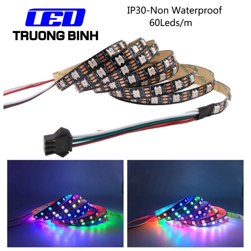 ĐÈN LED FULL MÀU ARGB NEOPIXEL WS2812B 5V 60LED/MÉT DÂY 1 MÉT
