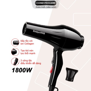Máy sấy tóc cầm tay Bolaiya 2 chiều nóng lạnh công suất 1800W, tạo kiểu, uốn, duỗi, dưỡng tóc