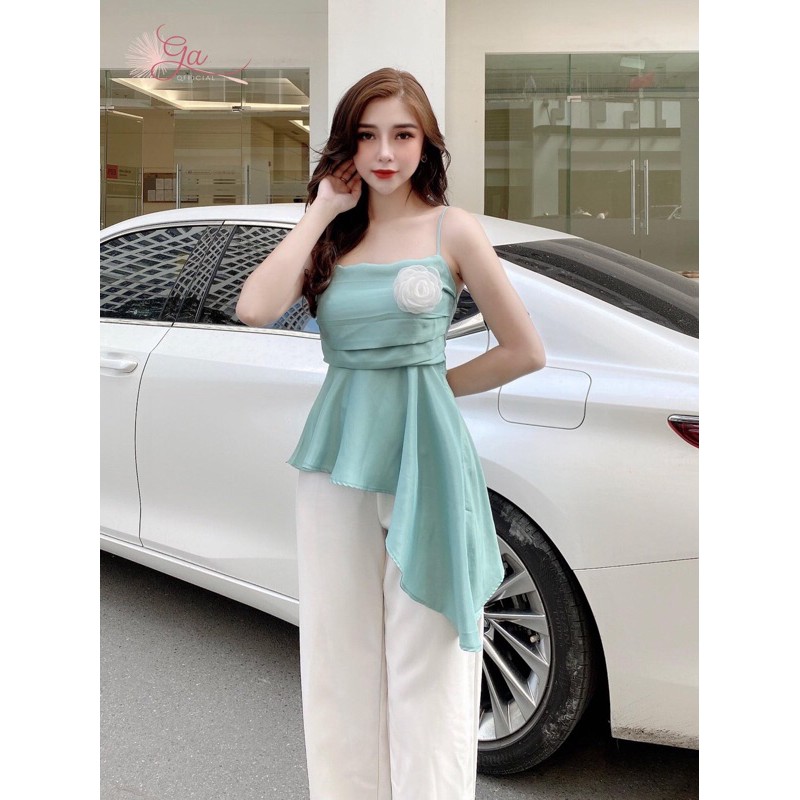 Quần trắng dài ống suông chất liệu dày dặn, không bị lộ Full Size | WHITE PANTS - G.A OFFICIAL