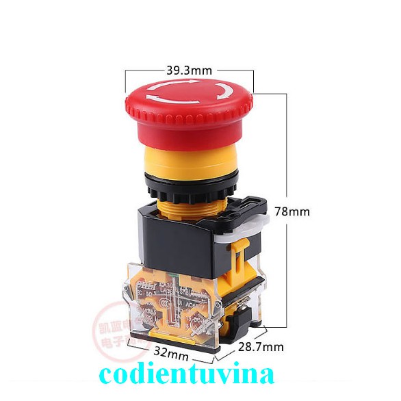 Nút Nhấn Dừng Khẩn Cấp LAY38-11ZS+STOP