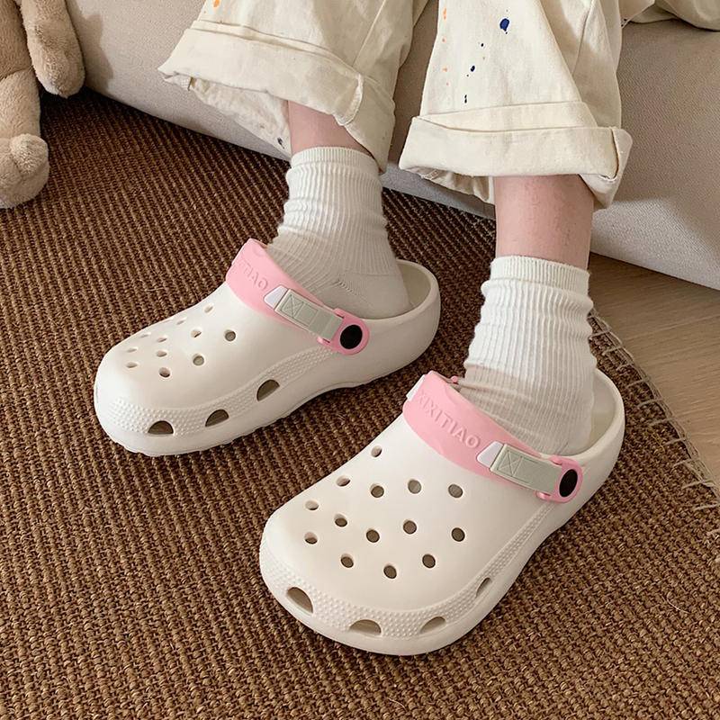 Dép sục crocs unisex xixitiao bằng EVA đế siêu nhẹ chống trượt đục lỗ thoáng khí