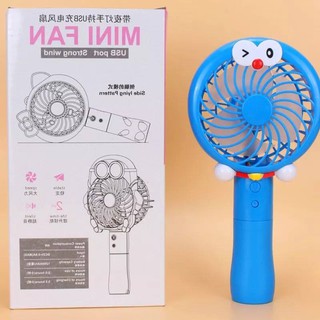 Quạt Mini Cầm Tay Doremon Có Đèn