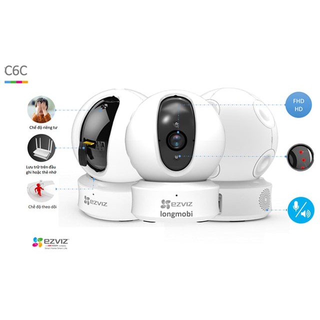 [Rẻ Vô Địch] Camera Wifi EZVIZ 1M và 2M C6CN 720P HD + C6N 1080P Full HD (Hỗ Trợ Cổng Lan) - Bảo Hành 2 Năm | BigBuy360 - bigbuy360.vn