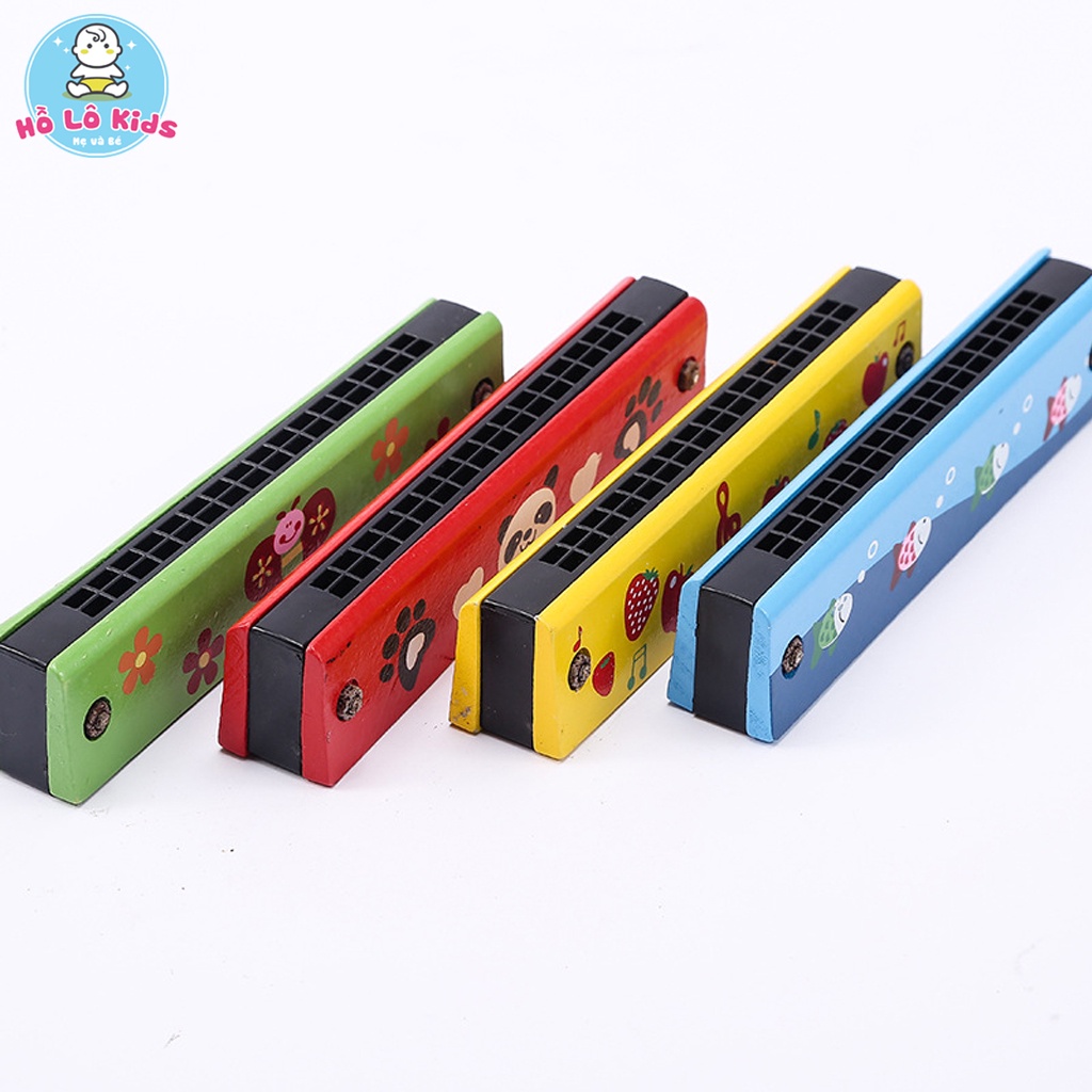 Kèn harmonica đồ chơi cho bé, kèn hamonica 16 lỗ nhiều màu đáng yêu Hồ Lô Kids