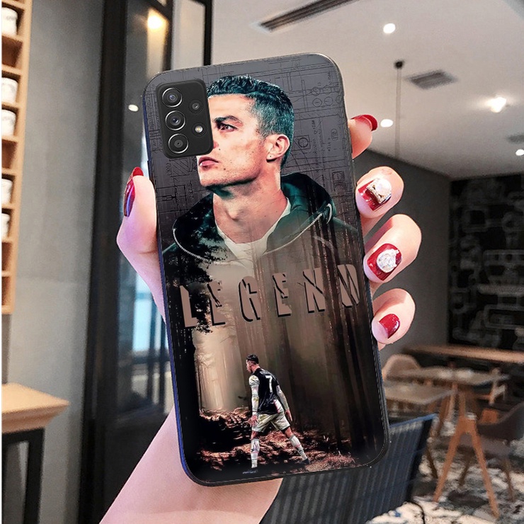 Ốp Điện Thoại Mềm Viền Đen Hình Cristiano Ronaldo Cho Samsung Galaxy Note 8 9 10 10 Plus 10 Lite 20 20 Ultra