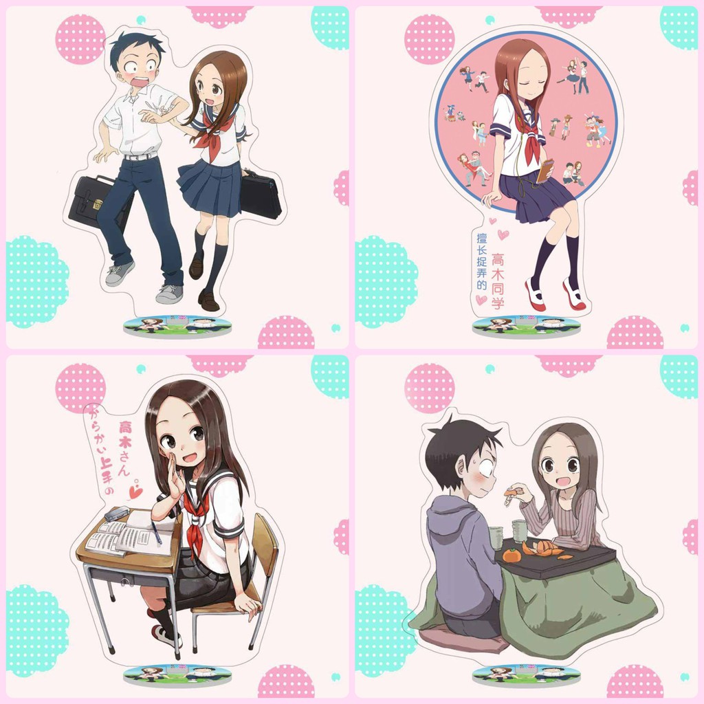 Mô hình nhân vật Standee NHẤT QUỶ NHÌ MA THỨ BA TAKAGI Tượng Acrylic Anime mica chibi trang trí trưng bày mô hình