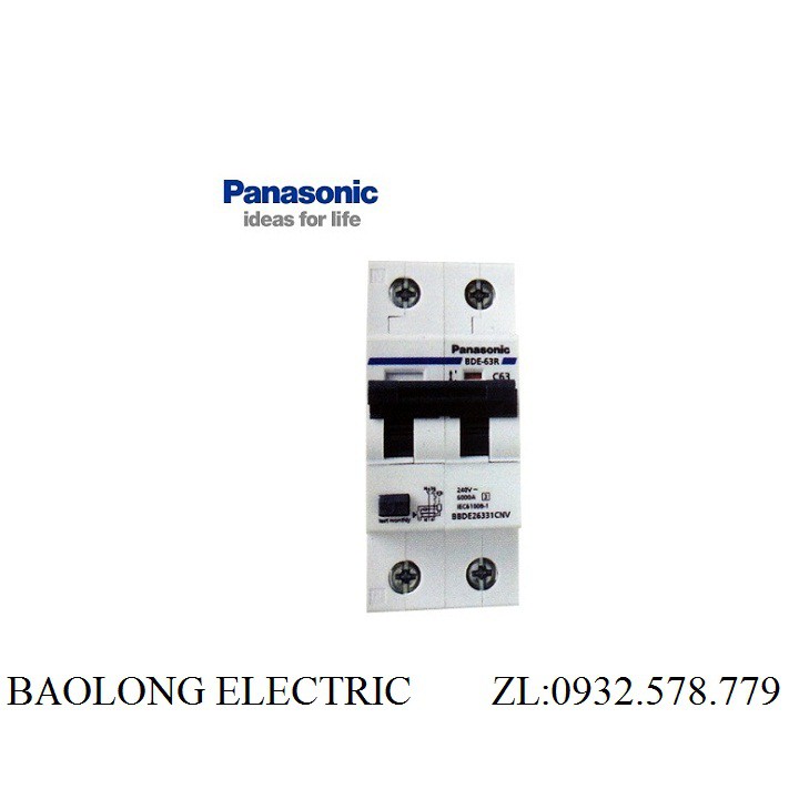 CB CHỐNG GIẬT PANASONIC,CẦU DAO CHỐNG RÒ,RCBO 2PHA 20A