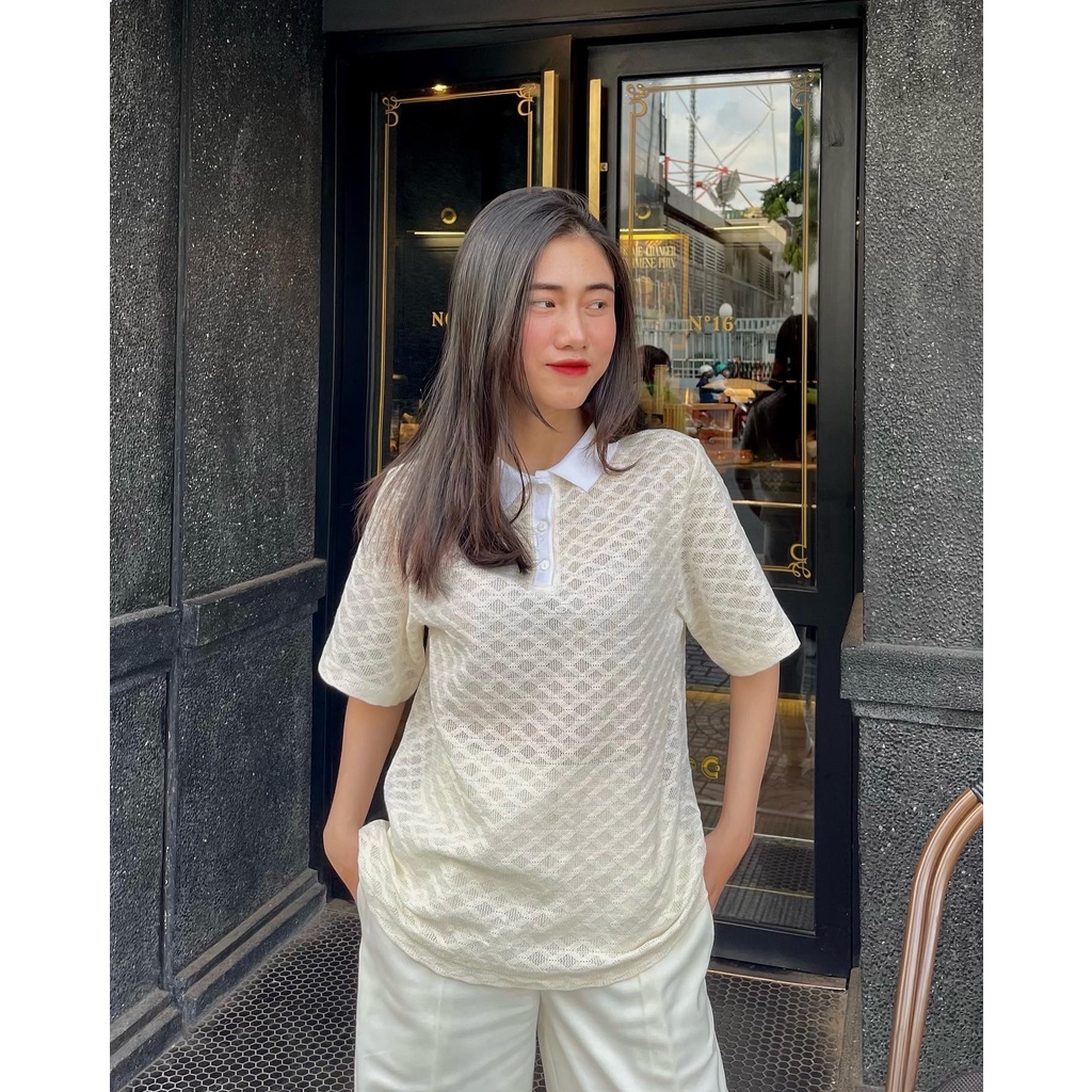 Áo Polo Lưới Đan Mùa Hè Freesize - HOO DESIGN