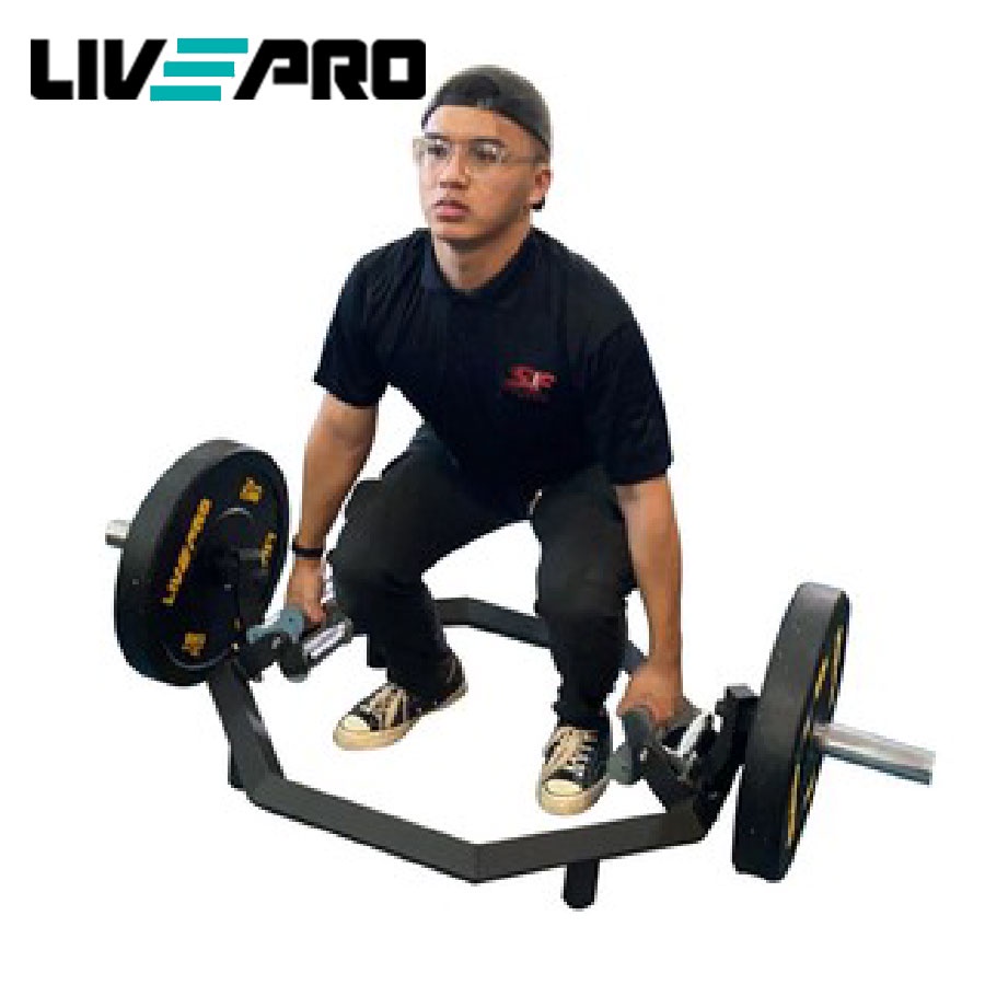 Thanh đòn tạ trap bar pro, tập gym thể hình chuẩn cao cấp Livepro Chính Hãng HEX BAR PRO LP8300