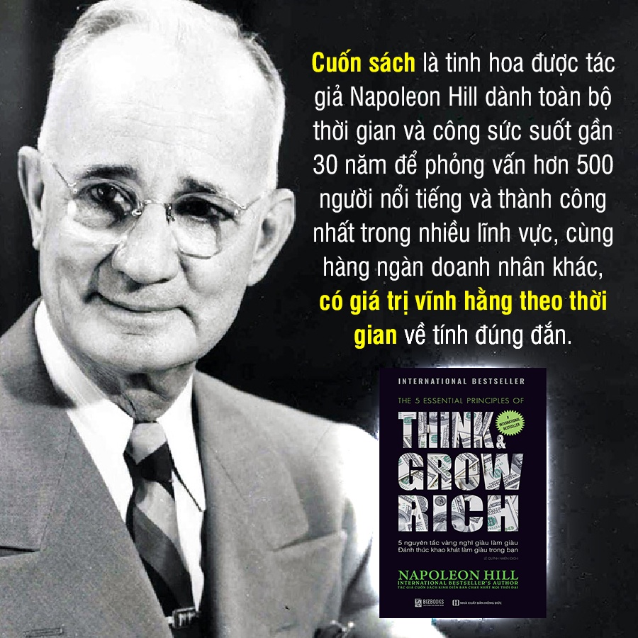 Nghĩ Giàu Làm Giàu - 5 Nguyên Tắc Vàng Đánh Thức Khao Khát Làm Giàu Trong Bạn - Sách Hay Về Kinh Doanh Của Napoleon Hill