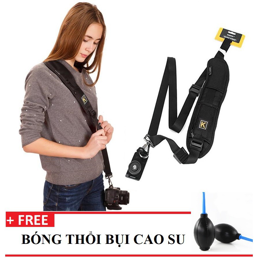 ❤️ HOTSALE ❤️ Dây Đeo Thao Tác Nhanh Đai Đeo Máy Ảnh Đa Năng - Quick Strap K - TẶNG 1 BÓNG THỔI BỤI CAO SU