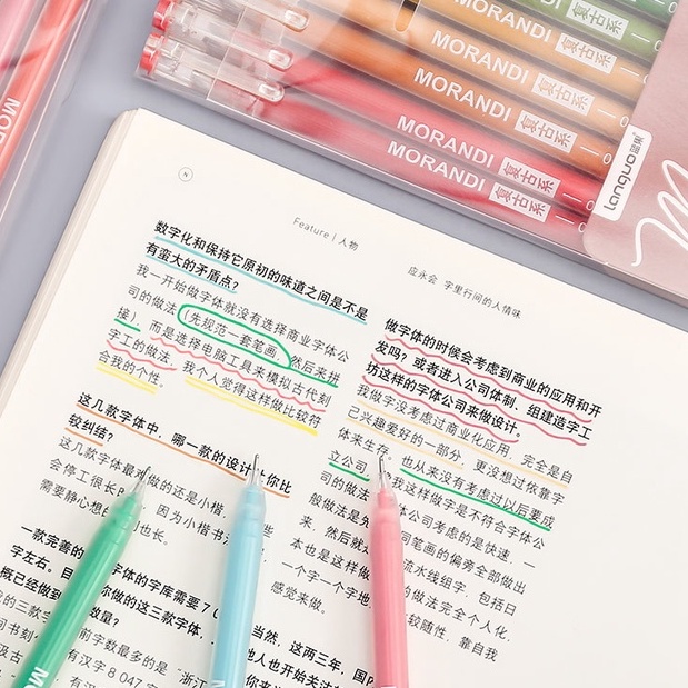 Bút đánh dấu Gel đầy màu sắc cổ điển 9 cái / bộ
