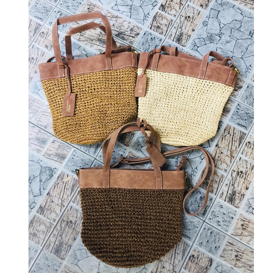 Túi Tote Style Viền da - cầm tay và đeo chéo - phong cách Vintage
