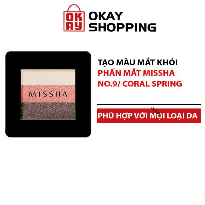 Phấn Mắt 3 màu Missha Triple Shadow No.9 Coral Spring 1.5g