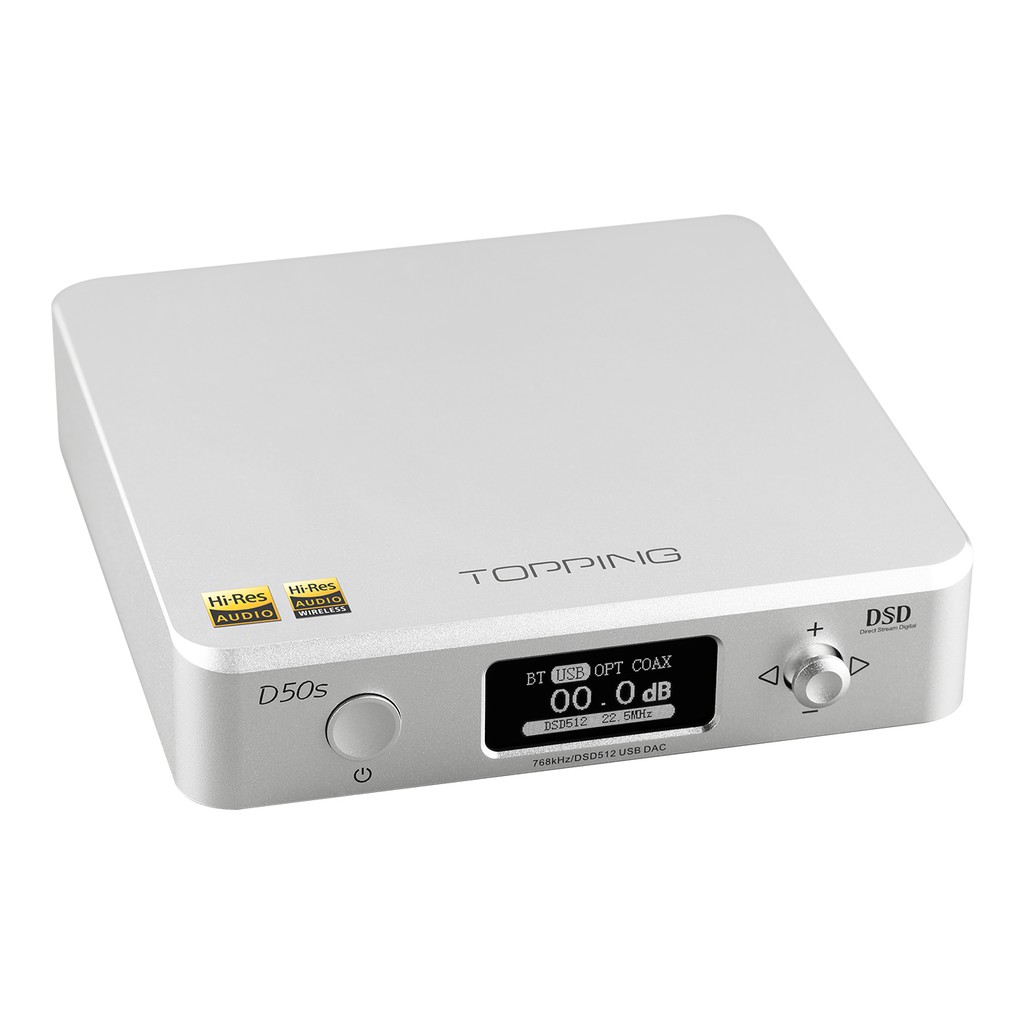 Bộ Giải Mã DAC Nghe Nhạc DSD512 Lossless 32BIT Bluetooth 5.0 TOPPING D50S