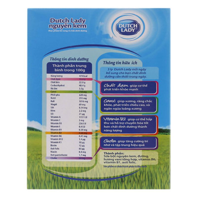 (HỎA TỐC) Sữa bột Cô Gái Hà Lan nguyên kem hộp giấy 400g
