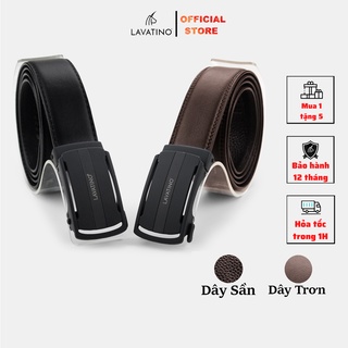 Thắt Lưng Nam Da Bò Cao Cấp Hàng Hiệu Lavatino Khóa Tự Động Thiết Kế Sang Trọng TINO 01