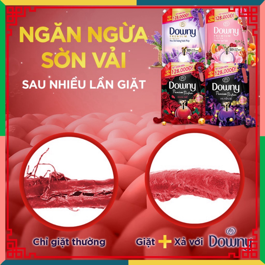 Combo 2 Túi Nước Xả vải Downy Hương Nước Hoa 2.2-2.4 Lít ( Đại lý Ngọc Toản)