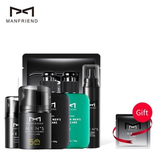 Bộ dưỡng da manfriend 5 trong 1 gồm sữa rửa mặt + toner + kem dưỡng+ kem chống nắng