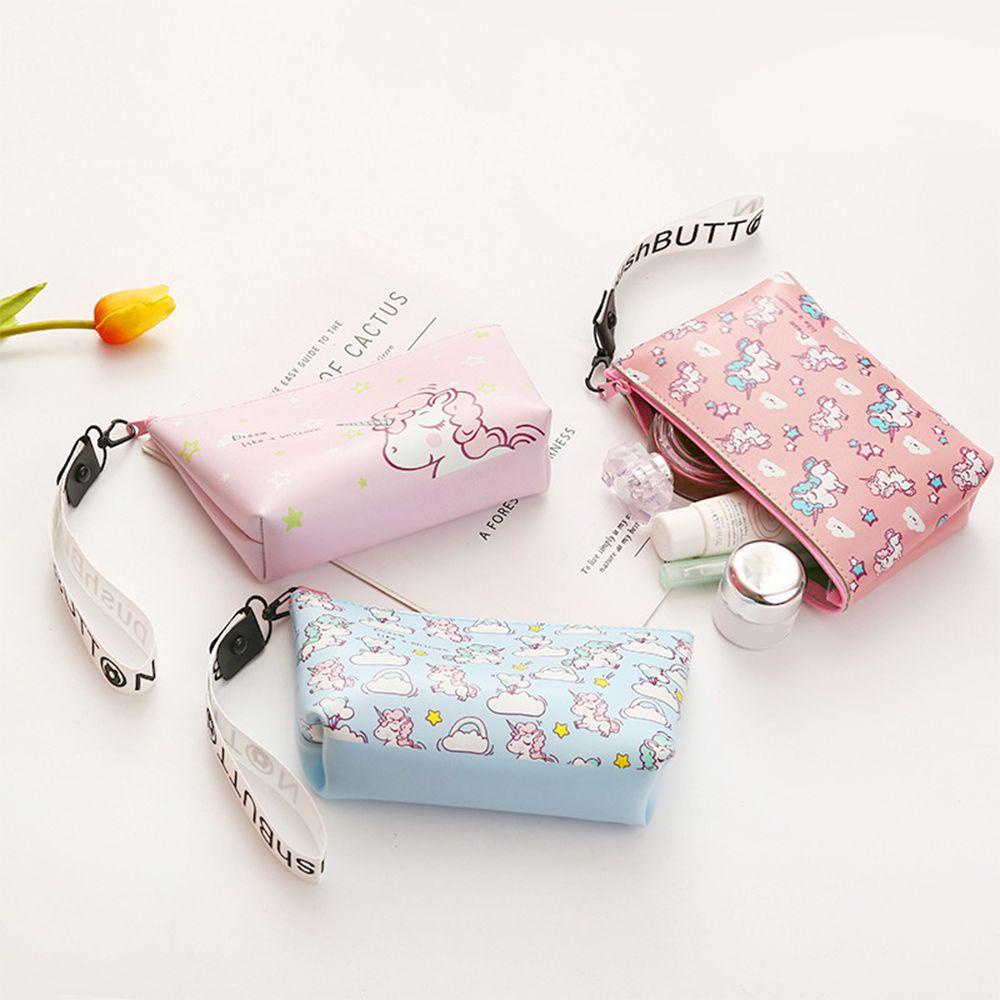 OCEANMAP Túi Đựng Mỹ Phẩm Chống Thấm Nước Có Khóa Kéo Kiểu Dáng Dễ Thương Tiện Dụng Cho Nữ