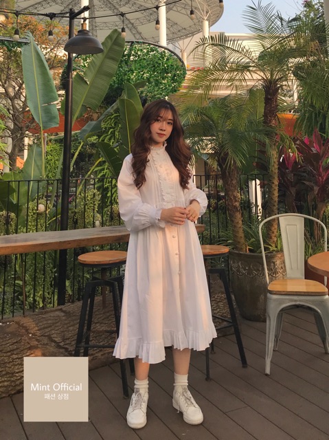 Đầm dài nút bọc VD001 madebymint | BigBuy360 - bigbuy360.vn