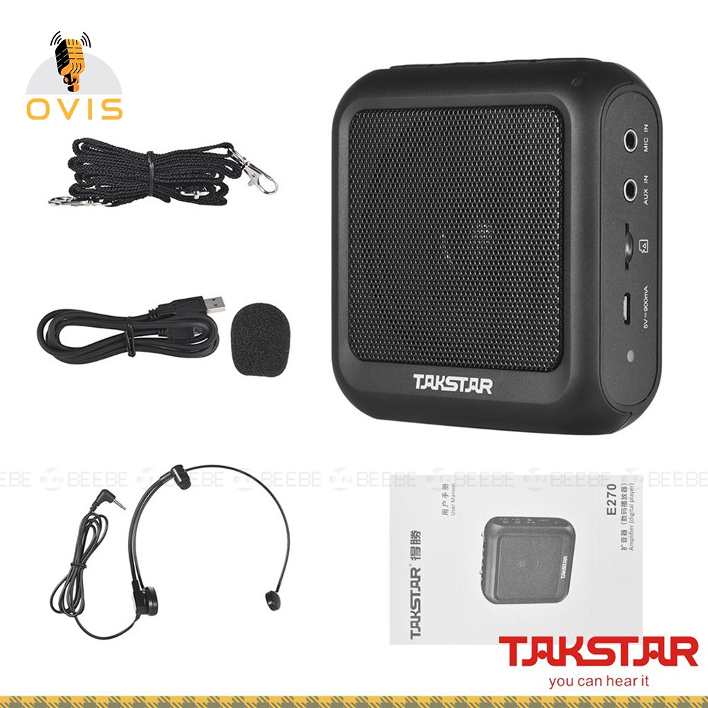 Takstar E270-  Máy Trợ Giảng Bluetooth Có Dây, Công Suất Cực Đại 12W