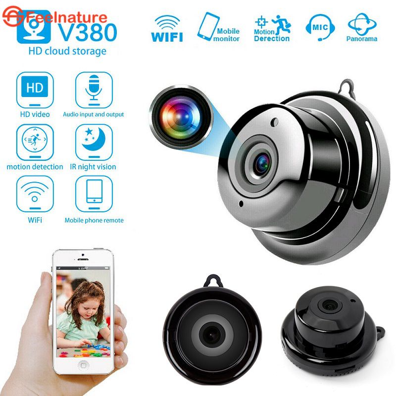 ⭐Sẵn Sàng Cổ⭐V380 Wifi Nhỏ Hồng Ngoại 1080P Mini Camera Ip Không Dây Quan Sát Ban Đêm Camera Quan Sát Phát Hiện Chuyển Động An Ninh Ngôi Nhà Kép âm Thanh