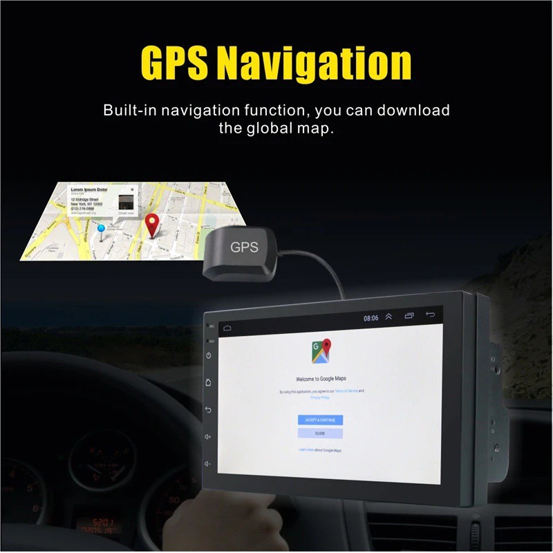 Màn Hình Android 8.1 Cảm Ứng 7 Inch Bluetooth GPS Wifi Dành Cho Xe Toyota (Hỗ Trợ Tiếng Việt)