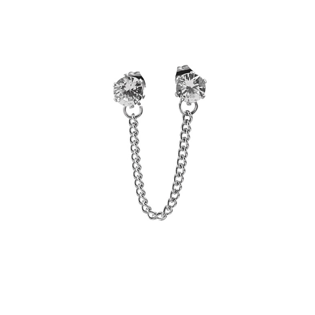 Khuyên titan 2 đầu kim xỏ FT xích cá tính