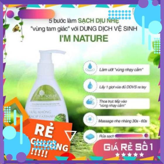 [XẢ KHO] [XẢ KHO] Dung Dịch Vệ Sinh Phụ Nữ Trầu Không I'm Nature 150ml Chính Hãng Công Ty